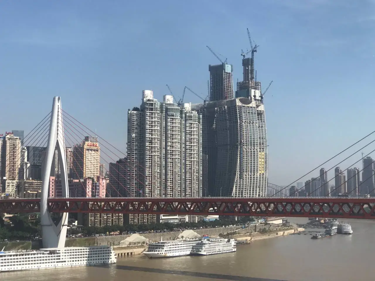 重庆朝天门与两江城市景观