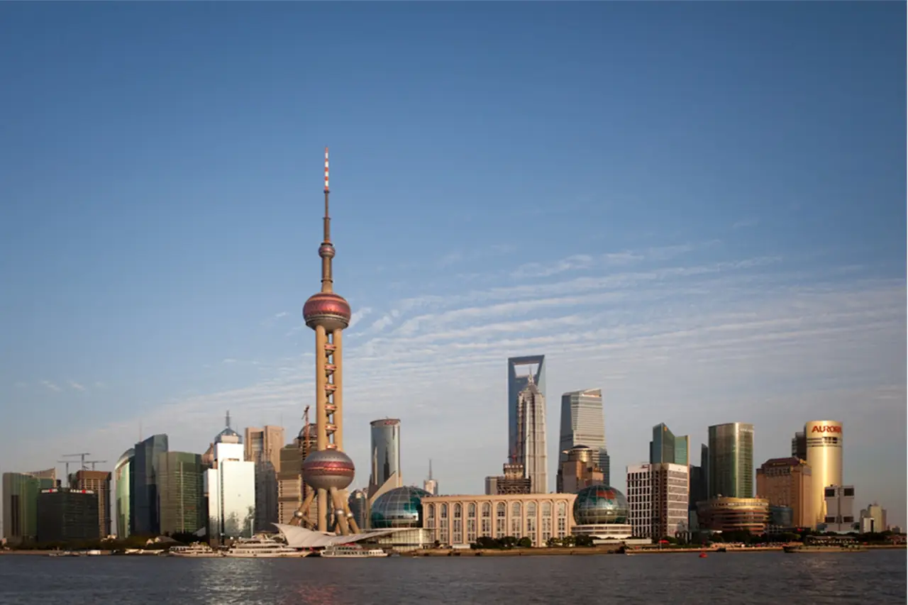 上海外滩与浦东天际线